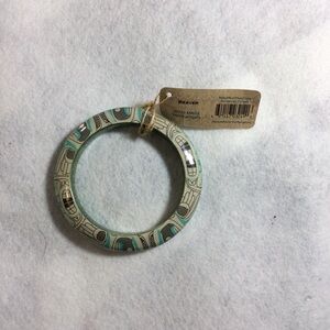 Beaver Wooden Bangle with Artistic Accents